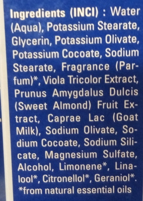 Crème à raser - Ingredients