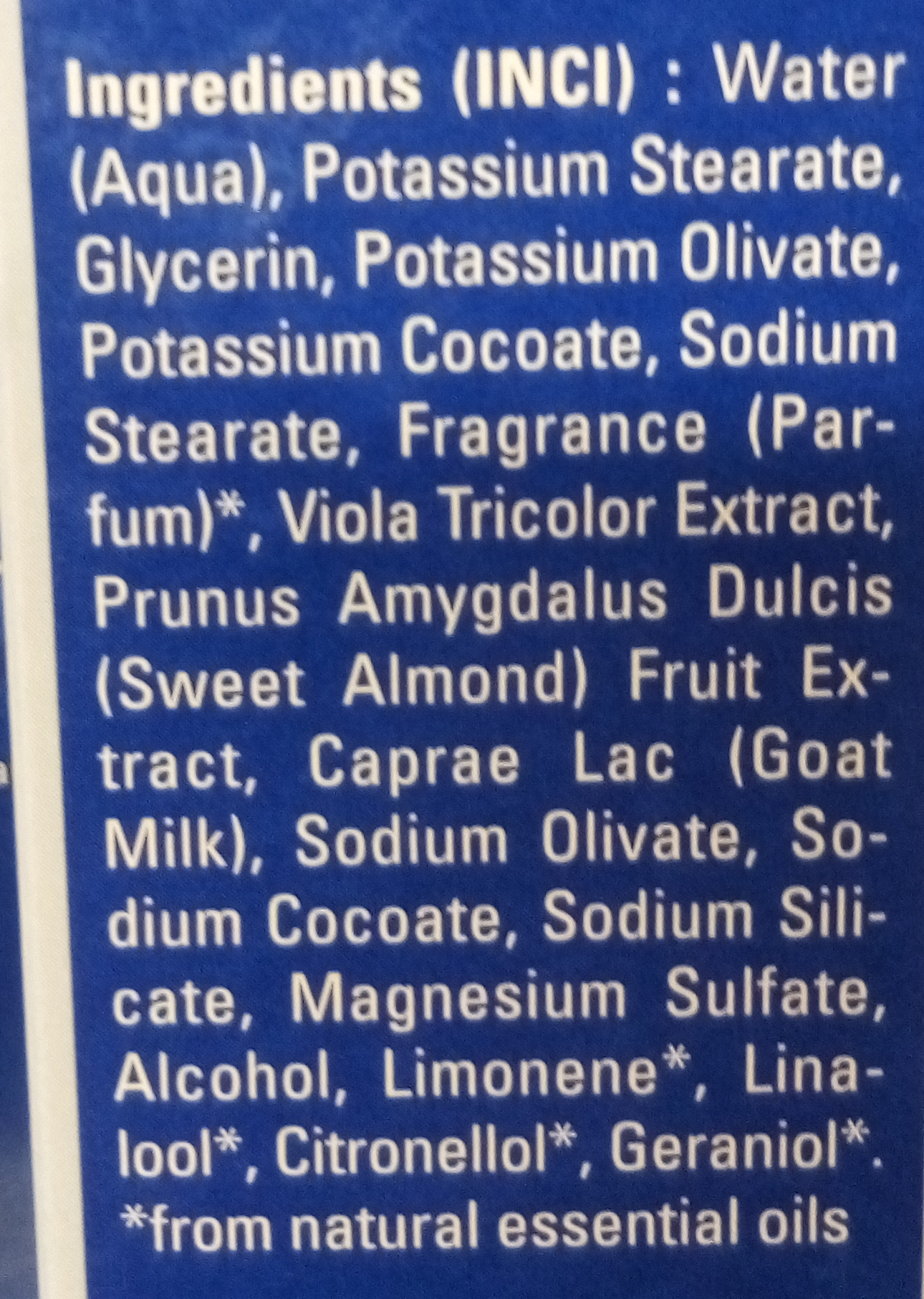 Crème à raser - Ingredients - fr