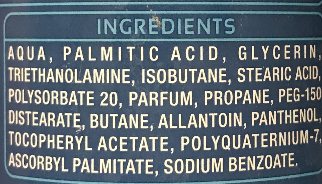 Mousse à raser hydratante a l'allantoïne - Ingrédients - fr