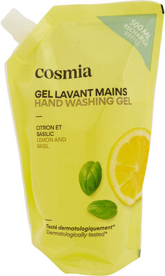 Cosmia savon main citron basilic recharge 500 ml - Produit - fr