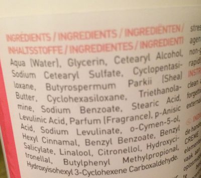 Creme protectrice - Ingredients
