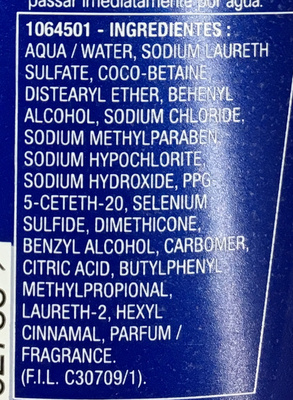 Elvive Anticaspa Selenium S Actif - Ingredientes - pt