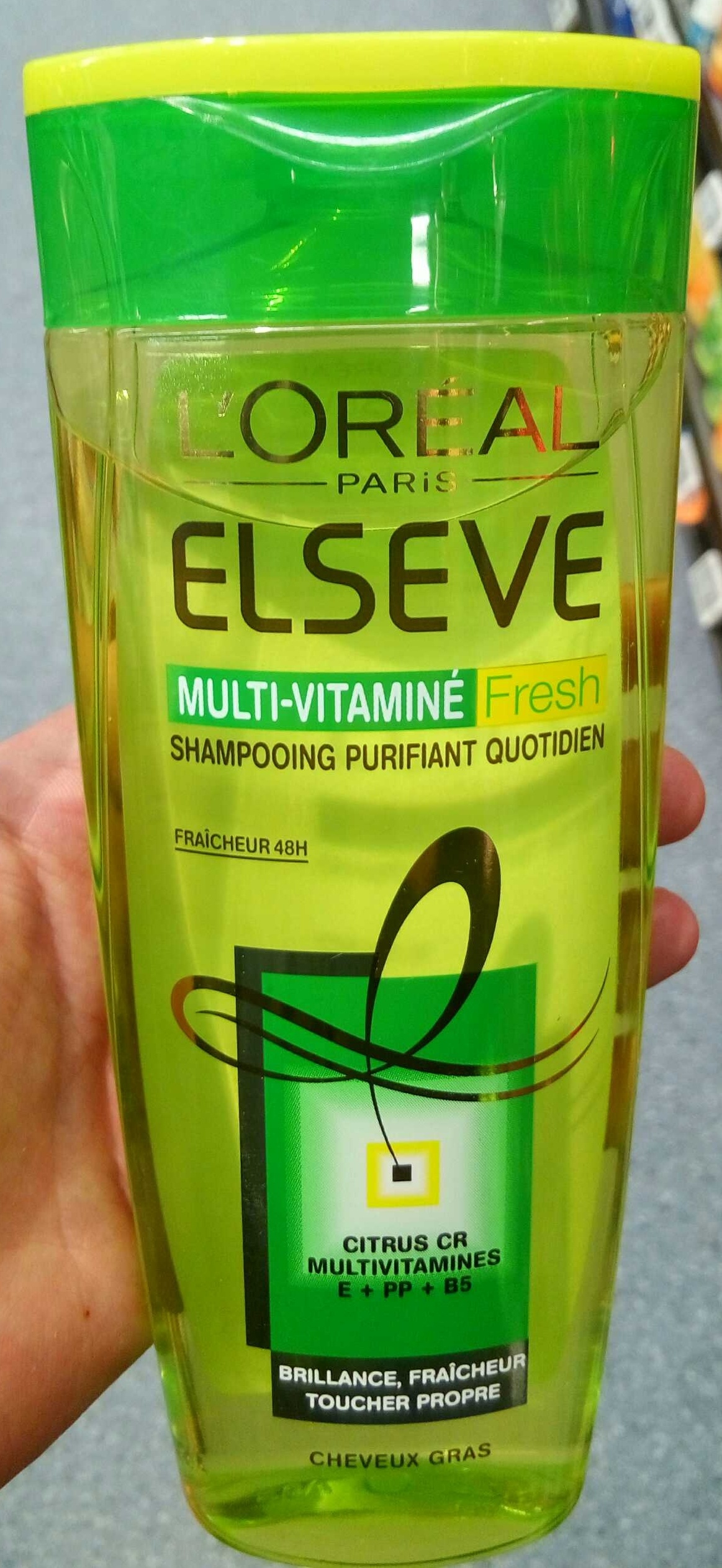 Elseve Multi-Vitaminé Fresh Shampooing purifiant quotidien - Product - fr