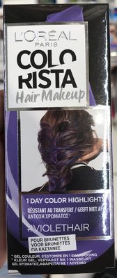 Colorista Hair Makeup 1 Day Color Highlights #VioletHair pour brunettes - 5