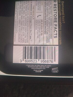 loreal - Recycling instructions and/or packaging information