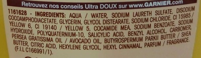 Ultra Doux Shampooing à l'huile d'avocat et beurre de karité - Ingredients - fr