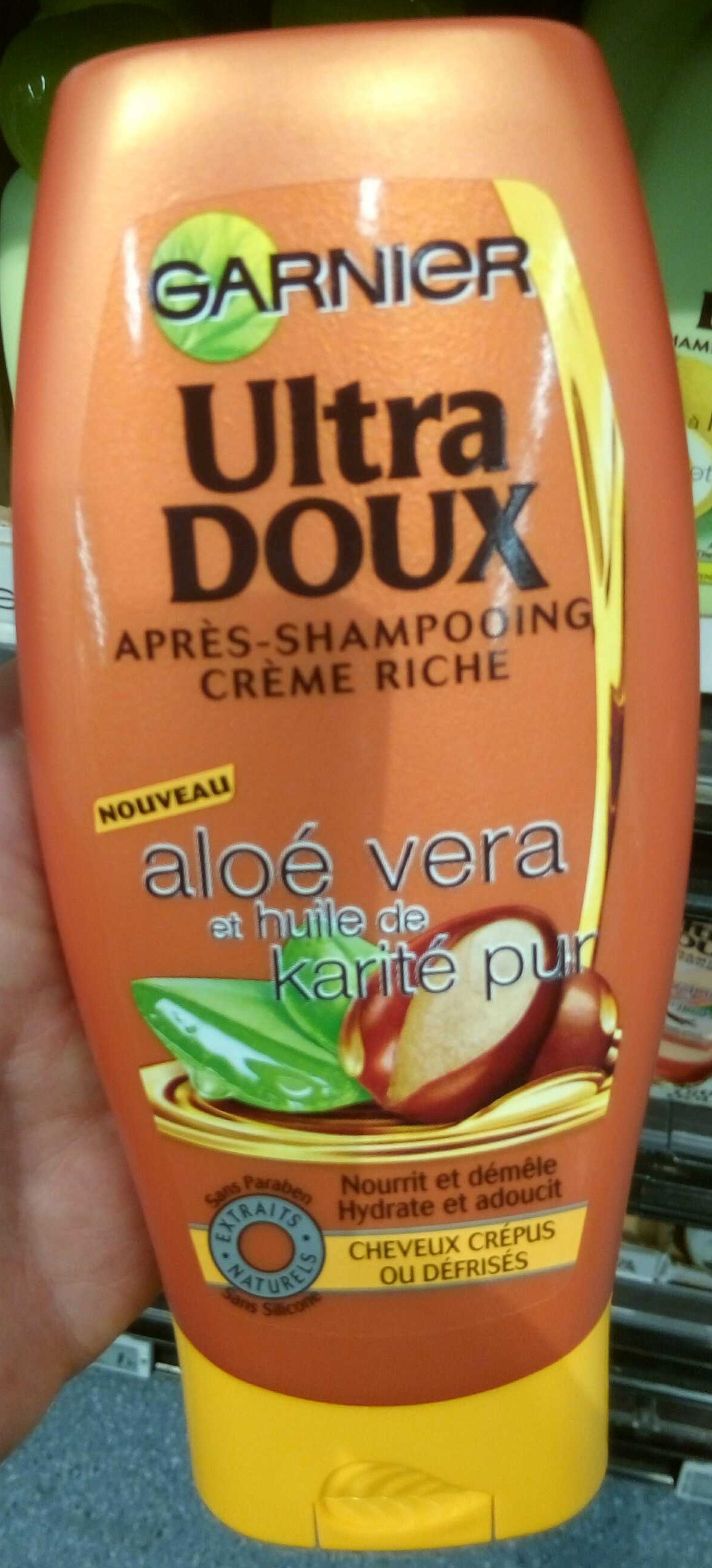 Ultra Doux Après-shampooing crème riche Aloé vera et huile de karité pur - Produit - fr