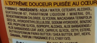 Ultra Doux Après-shampooing crème riche Aloé vera et huile de karité pur - Ingredients - fr
