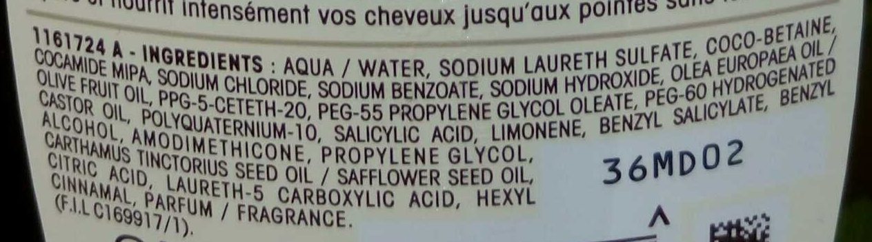 Ultra Doux Shampooing nutrition extrême Olive Mythique - Ingredients - fr