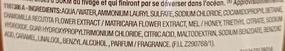shampoing illuminant, camomille et miel de fleurs - Ingredientes - fr