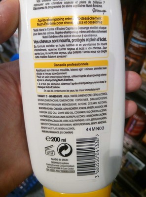 Après-shampooing crème anti-dessèchement Nutri-Extrême - 1