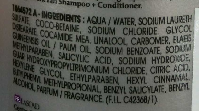 Expert lissage+ shampooing professionnel - Ингредиенты - fr