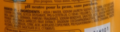 Douche crème douceurs de nos régions à l'abricot du Roussillon - Ingredients