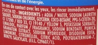 Gel douche hydratant à la pulpe de grenade des Açores - Ingredients - fr