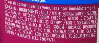Douche Crème Nourissante au lait de Figue d'Anatolie - Ингредиенты - fr