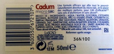 déodorant micro talc Cadum fraicheur pivoine - 3
