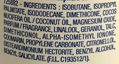 Déodorant micro talc - Ingredients