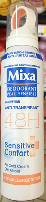 Déodorant peau sensible innovation anti-transpirant 48H Sensitive Confort Hypoallergénique - 2
