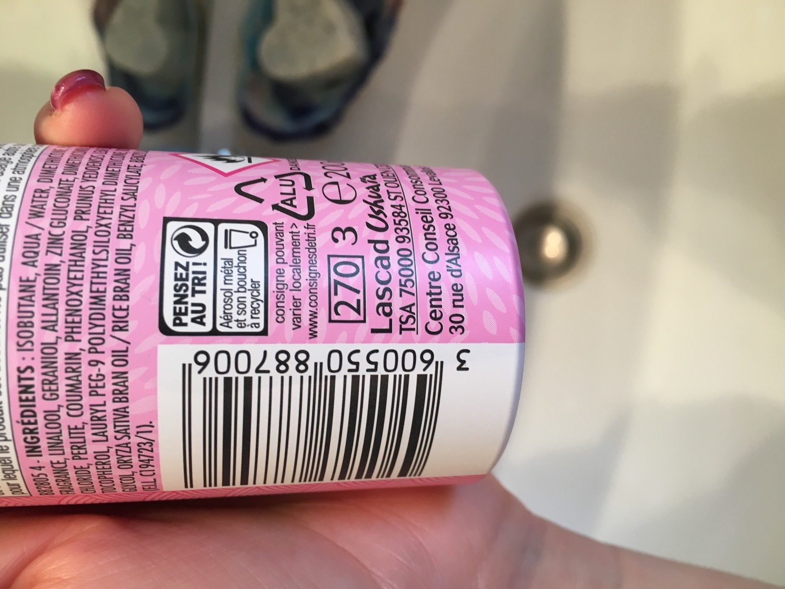 Déodorant Ushuaia - Douceur du Japon au Lait de riz/fleur Sakura - Inhaltsstoffe - fr
