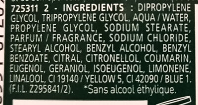 Mennen Tonique - Ingredients