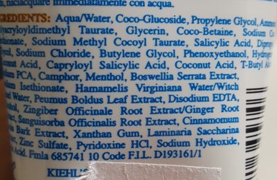 Kiehl's Blue Herbal Blemish Cleanser Treatment - Ingredients