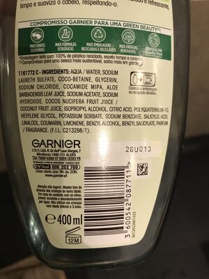Shampoo Ultra Suave Água de Coco - Produto - pt