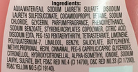 #Generation Shower Cream Hydrating Juicy Cherry scent - Ingredients - fr