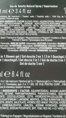 Coffret 2en1 gel douche parfum - Ингредиенты - fr