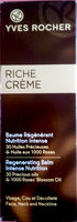 Riche Crème Baume Régénérant Nutrition Intense - Product - fr