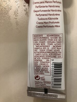 Crème mains parfumée - Ingredients