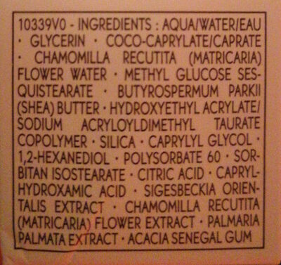 Sensitive camomille - Inhaltsstoffe