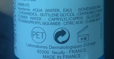 Démaquillant Yeux Waterproof Yeux Sensibles Uriage - Ingredients