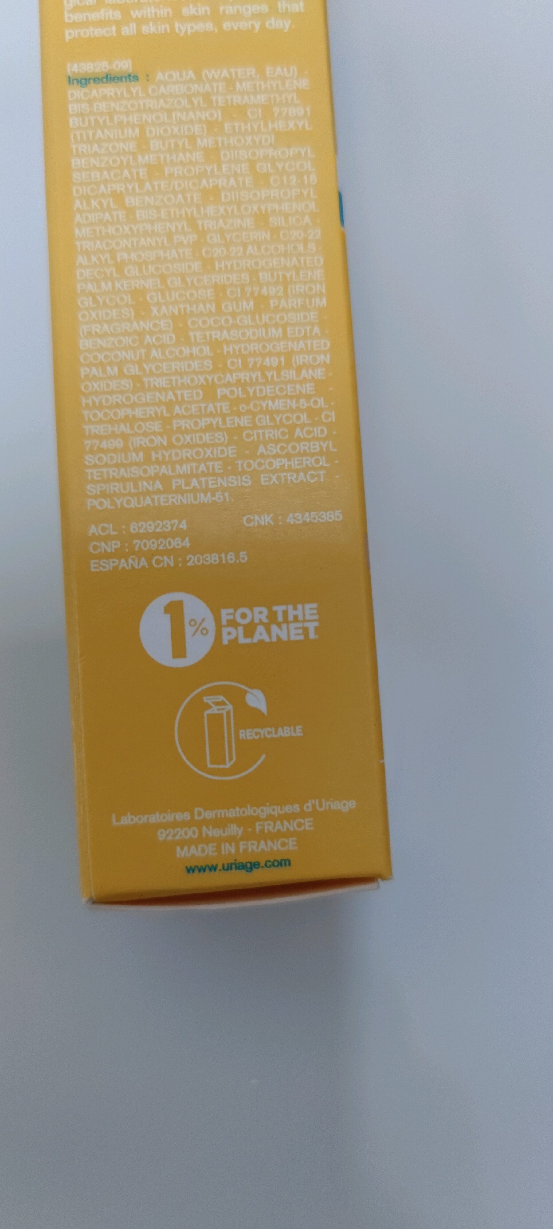 crème teintée tinted cream - Instruction de recyclage et/ou information d'emballage - fr