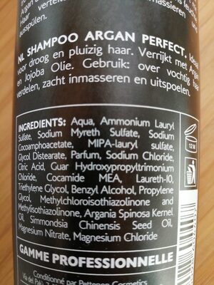 Shampoing Argan Perfect - Ingredients