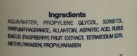 Lotion tonique framboise - Ingredients - fr