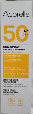 spray solaire visage et corps 50 SFP - उत्पाद