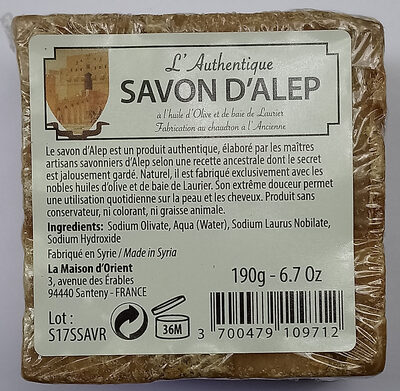 L'Authentique Savon d'Alep - Product