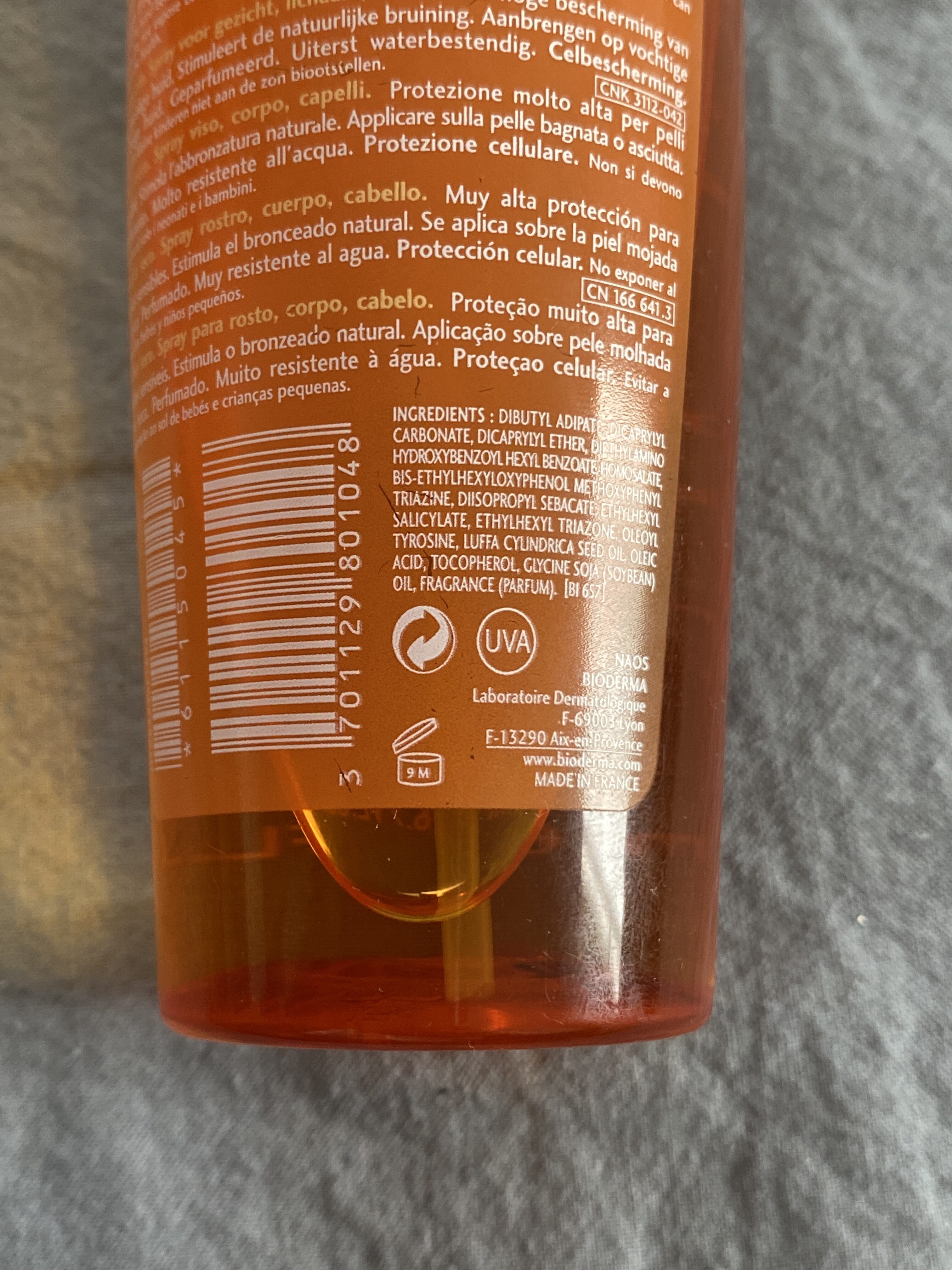 Photoderm bronz spf 50+ - Recycling instructions and/or packaging information - fr