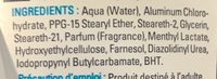 Aqua Activ' 24H - Ingredients - fr