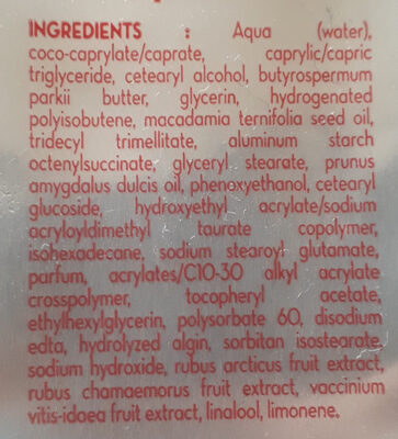 La véritable crème de Laponie - Ingredients - fr