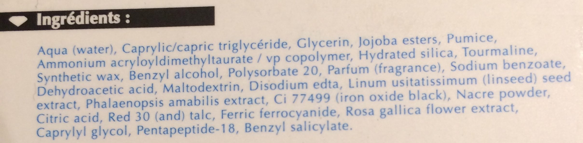 Gemology Perle De Tendresse 50 ML - Ingredients - fr