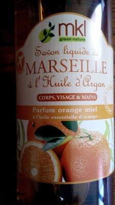Savon liquide de Marseille à l'Huile d'Argan (parfum Orange Miel) - Product - fr