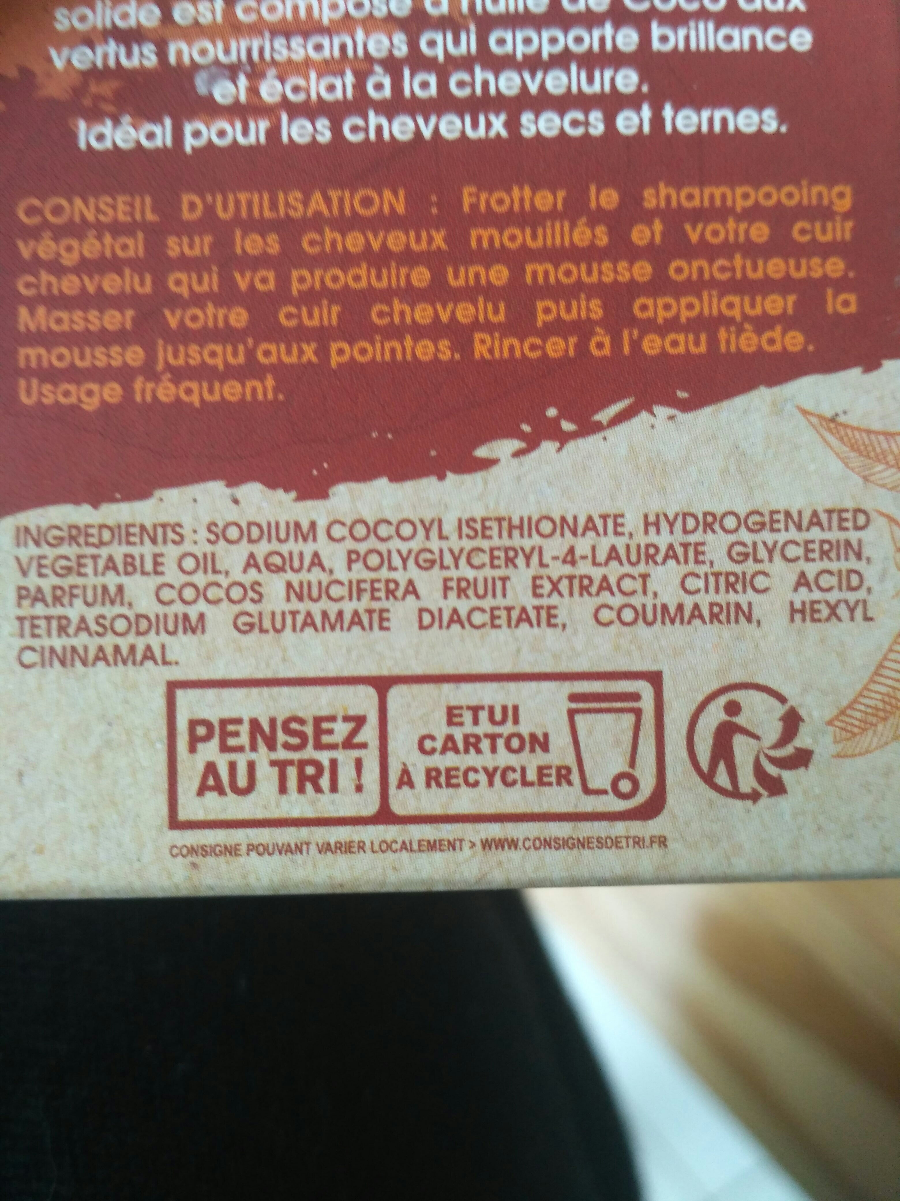 shampooing solide - Ainesosat - fr