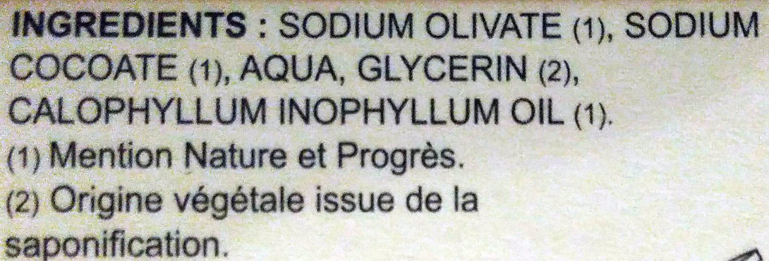 Sapophile - Ingredients - fr