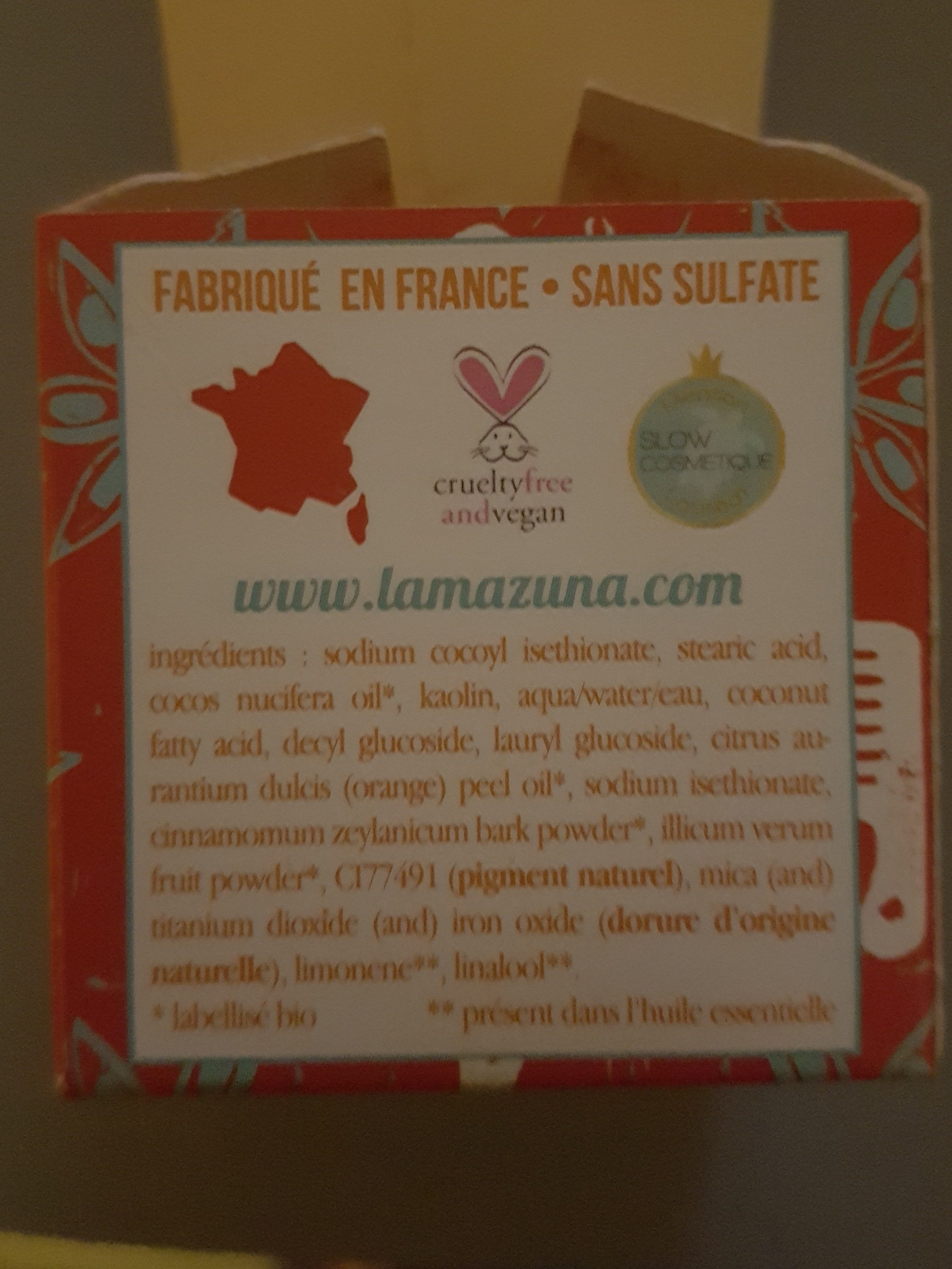 Shampooing Solide Orange Cannelle Badiane Série Limitée - Produit - fr