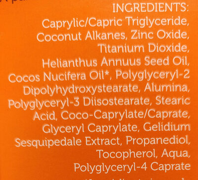 Spray solaire Alga maris - Ingredients - fr