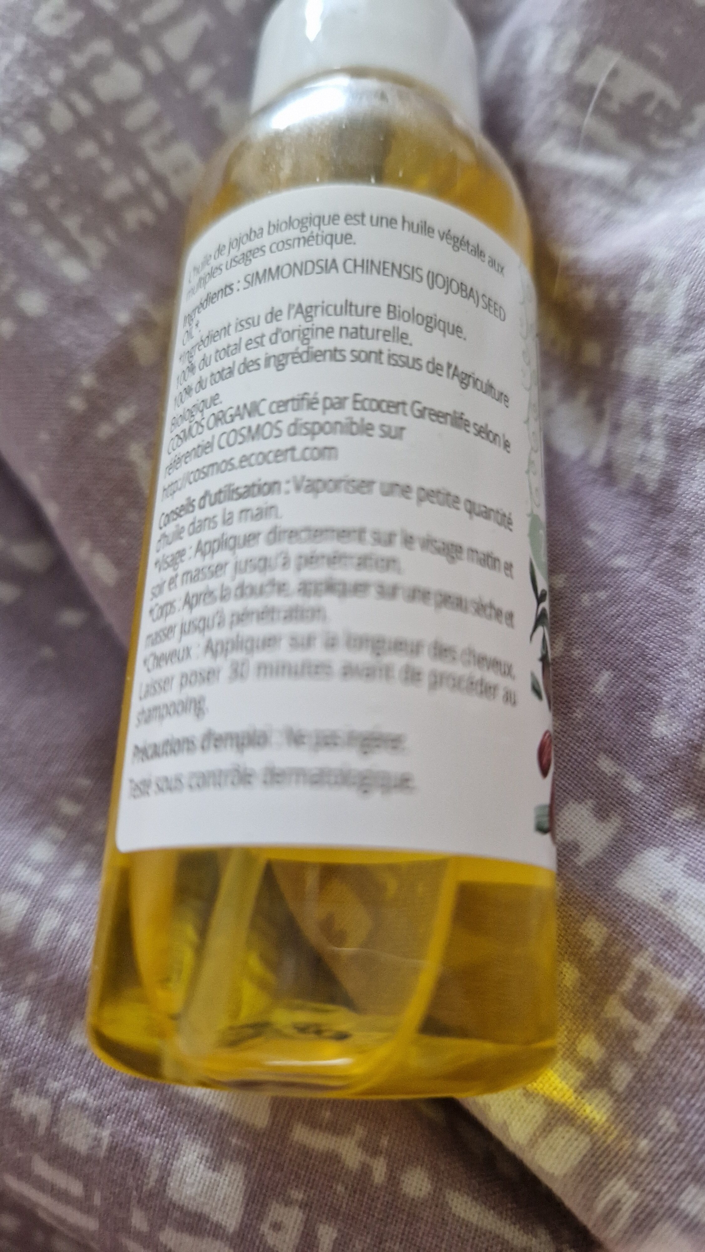 huile de jojoba - Ingredients - fr