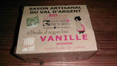 Savon artisanal du Val d'Argent à l'huile d'argan bio Vanille Avoine - 1
