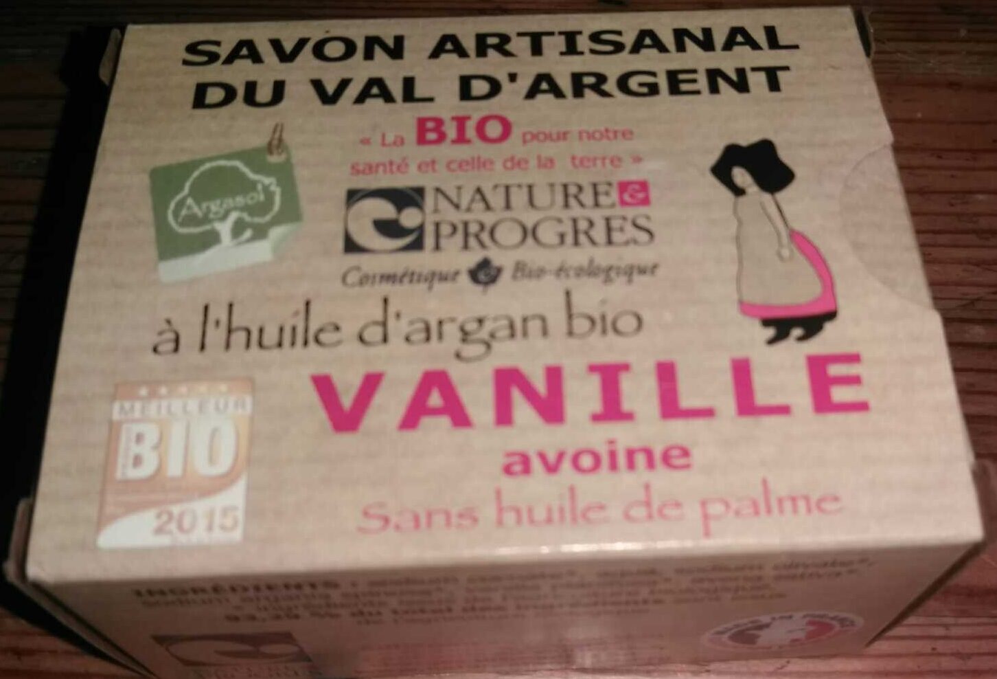 Savon artisanal du Val d'Argent à l'huile d'argan bio Vanille Avoine - Product - fr