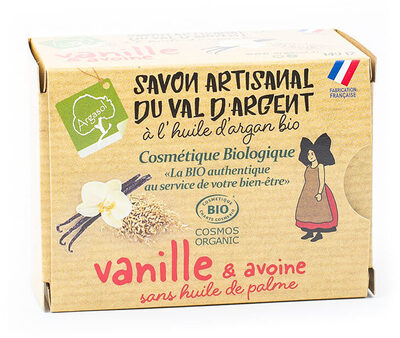 Savon artisanal du Val d'Argent à l'huile d'argan bio Vanille Avoine - Produit - fr